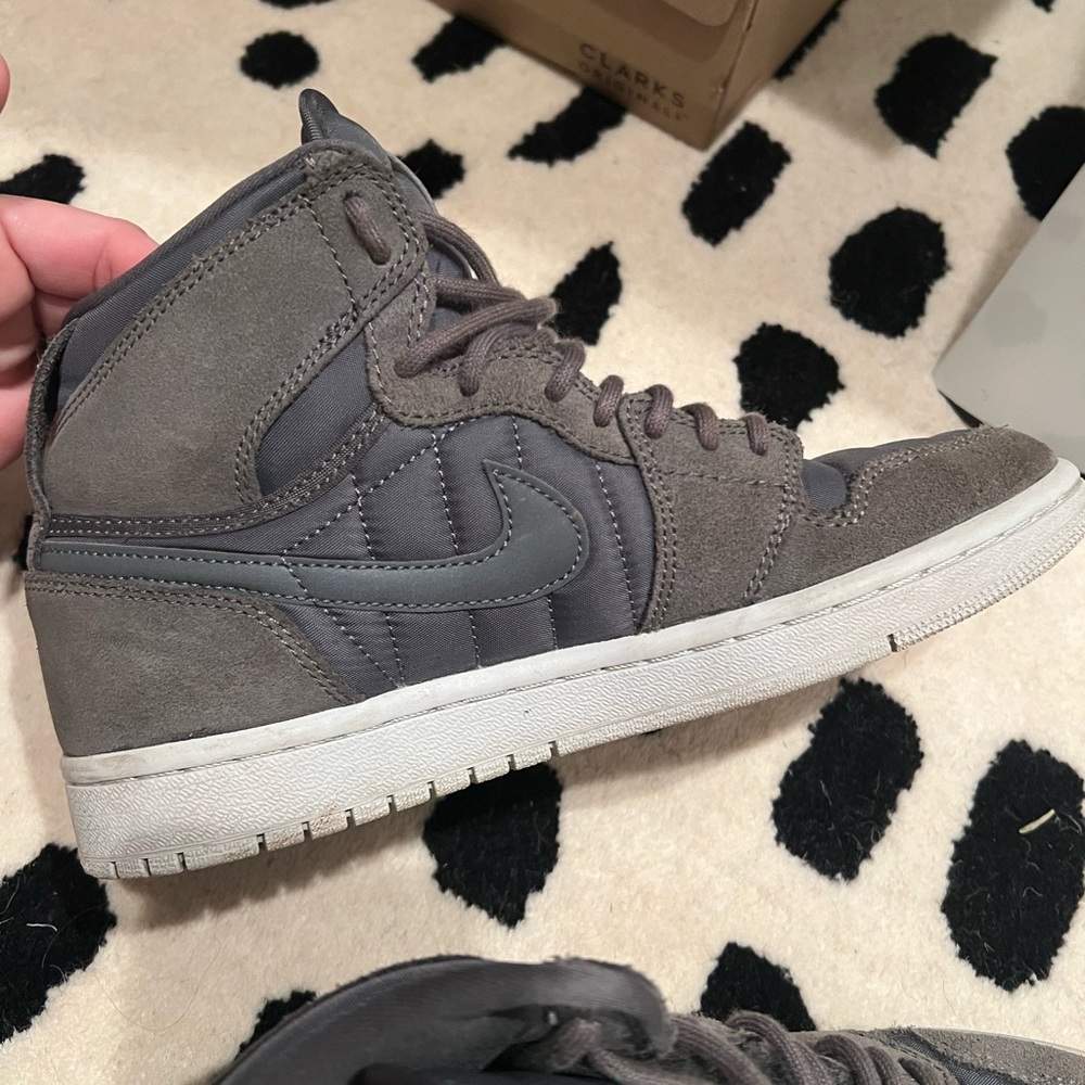 Rare 2017 Nike air Jordan 1 high strap dark grey suede basketball shoes men’s 7 - Picture 8 of 9